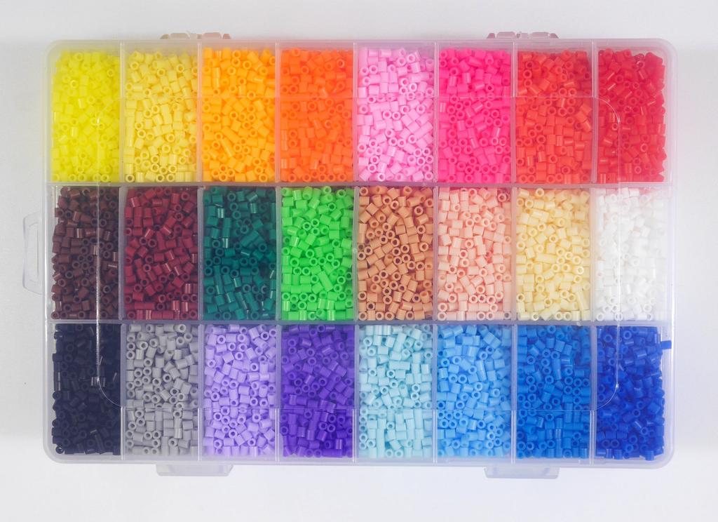 Sou Yuu Mini Iron Beads Set with Plates and 24 Colors 1000 Beads of Each & Designs, (Approx. Color) AB-3000-01