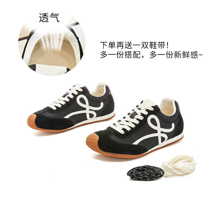 inner height increase 4cm pair of shoelaces Dexun shoes 2025 autumn new mango head Forrest Gump shoes women's casual sports shoes women