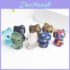 Gemstone Cat Ornament Crafted With Natural Crystal Resin For Collectors And Decor Enthusiasts