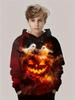 Kids Halloween Sweatshirt Boys Girls Pumpkin Head Elements 3D Print Hoodies Autumn Winter Fashion Pullover Children Clothes