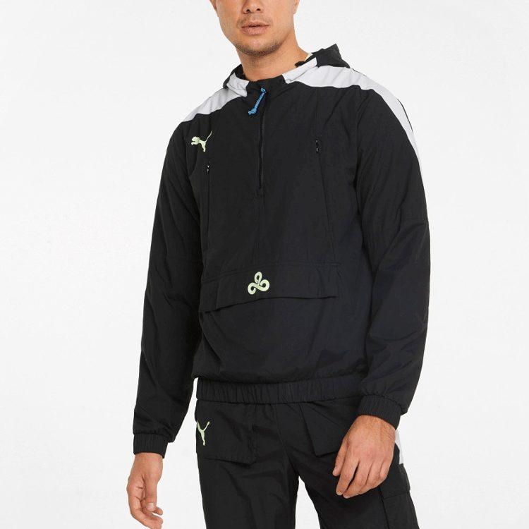 PUMA Jackets Men's Black Hooded Moderate Straight Fit 533944-01