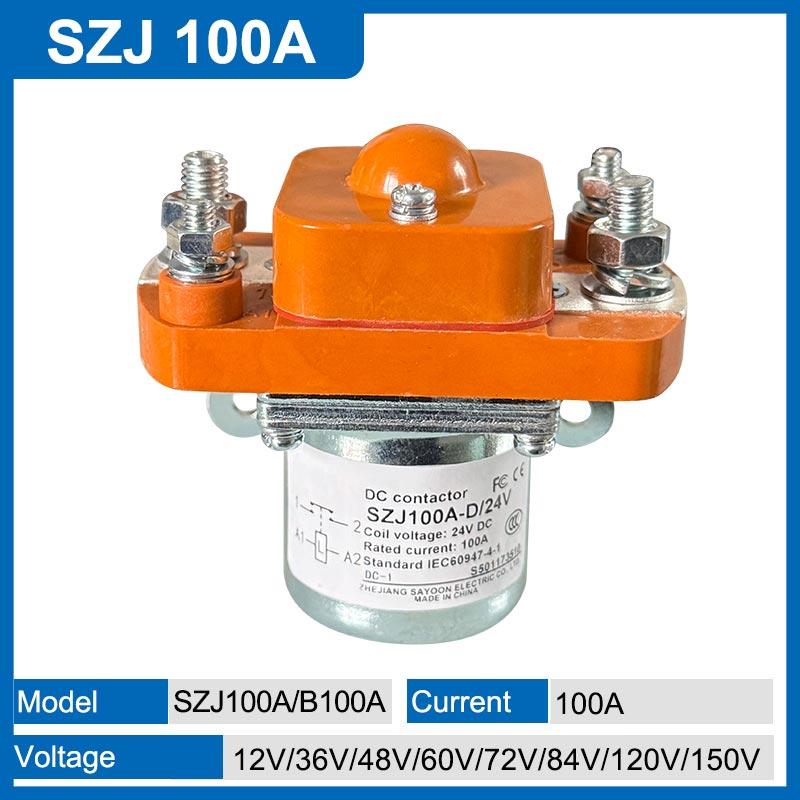 DC Contactor SZJ 50A 100A 200A 300A 400A 1NO 1NC 12V 24V 36V 48V 60V 72V 84V 120V Single Coil For Uninterruptible Power Supply