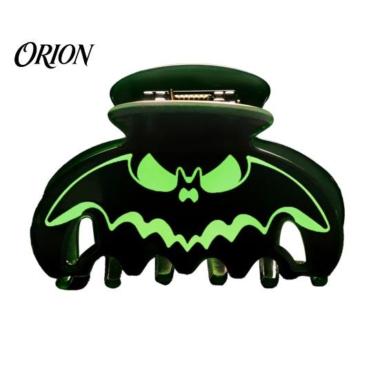 Fluorescent Pumpkin Hair Accessories Halloween Claw Clips, Luminous Ghost Pattern Acrylic Anti-slip Creative Party Gifts Glow in The Dark Grippers for
