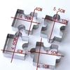 Puzzle 4Pcs Decorating Cookies Cutter Cake Mould Jigsaw Stainless Steel Tool