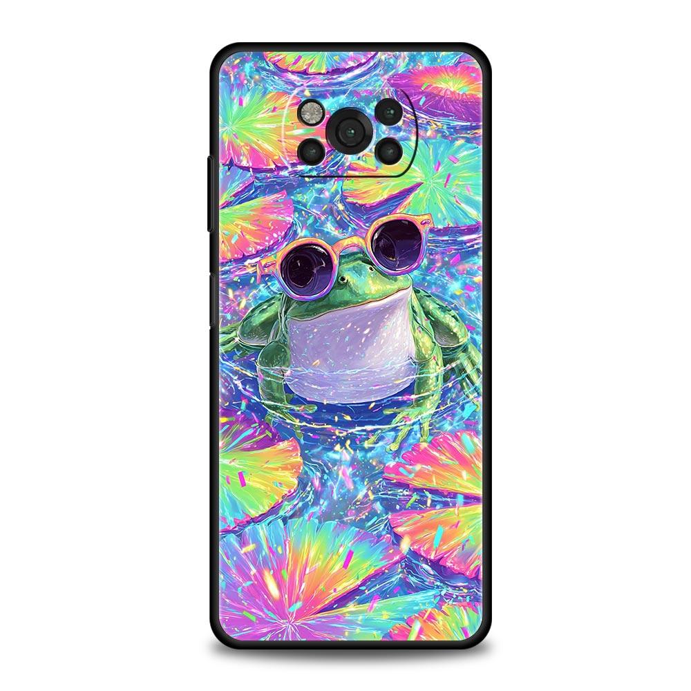 

Phone Case for Xiaomi Poco F7 F6 F5 F4 F3 X7 X6 X5 X4 X3 NFC M4 C51 C55 GT 5G Soft TPU Cover Capas Realitic Frog Print Funda Bag Poco X6 Pro