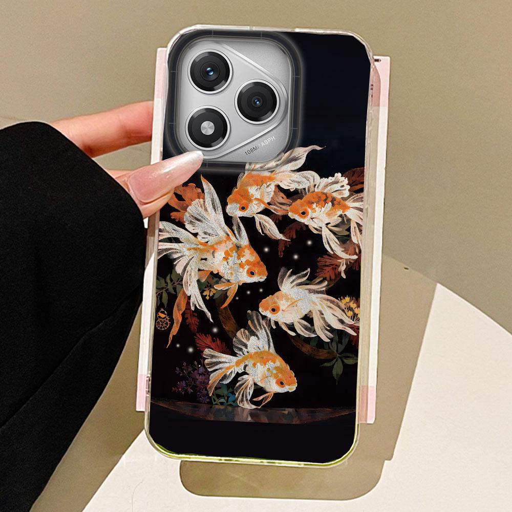 

Luckly Koi Goldfish Red Carp Phone Case for Honor 400 200 90 Smart Pro Magic7 6 5 70 Lite X9a X9c X8b X8a X8c X7c X7B X6b Cover Honor X8a 4G білий