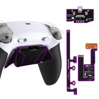EXtremeRate RISE4 Plus MAX Back Paddle Kit für PS5 Controller und beinhaltet Untere Klick-Trigger und Gummi-Remappable Back Button Kit für PS5