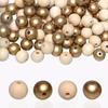 100 Beads 16mm Wooden Loose Spacer Beads for Crafts Making, Colorful Farmhouse Wooden Beads for Home Decor