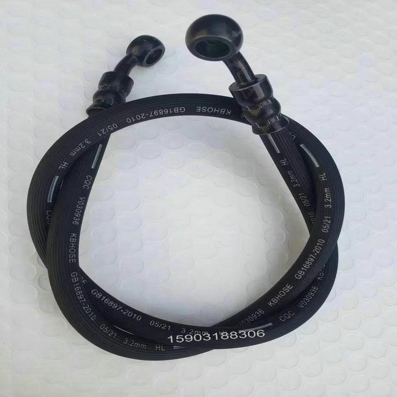 SAE j1401 hydraulic brake hose 1/8" HL flexible heat resistant reinforced rubber hose with banjo fittings