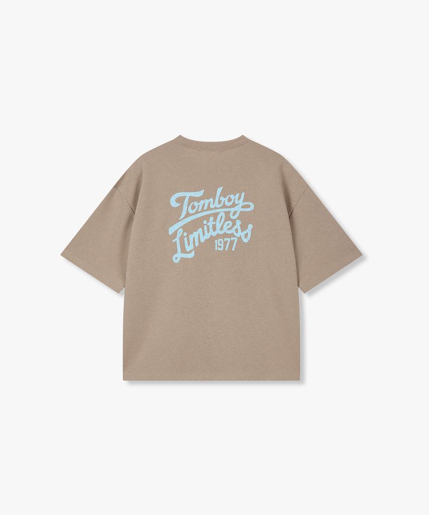STUDIO TOMBOY Double-Sided Print Artwork Short Sleeve T-Shirt_Light Brown 9176222993