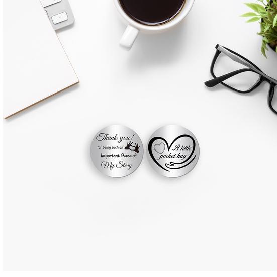 1 set Inspiring Decision Coin Hug Gravat Buzunar Breloc Set Cadou inspirat