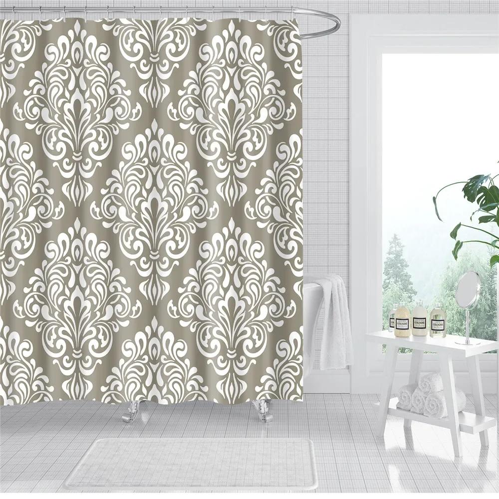 3D Old Vintage Wood Doors Shower Curtain Home Decor Polyester Fabric Bath Curtains Stripes Letters Bathroom Curtains