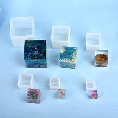 Resin Silicone Mold 3D Cube Casting Molds for DIY Crystal Epoxy UV Resin Jewelry Crafts Making Crystal Ornament Silicone Mold