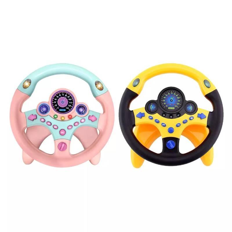 Multifunktionales Fahrsimulator-Lenkrad für Kinder mit interaktiven Funktionen und hellen Lichtern