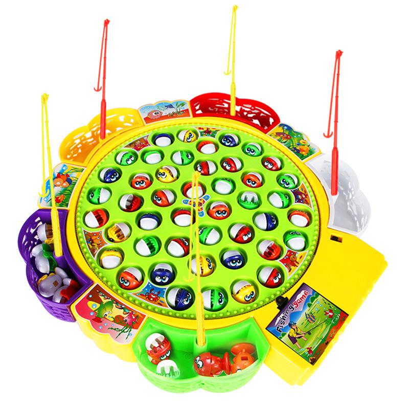 Children'S Electric Fishing, Rotating Fishing Plate Set, Children'S Educational Parent-Child Interactive Toys