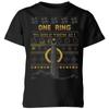 The Lord Of The Rings One Ring Kids' Christmas T-Shirt In Black - 3-4 Years
