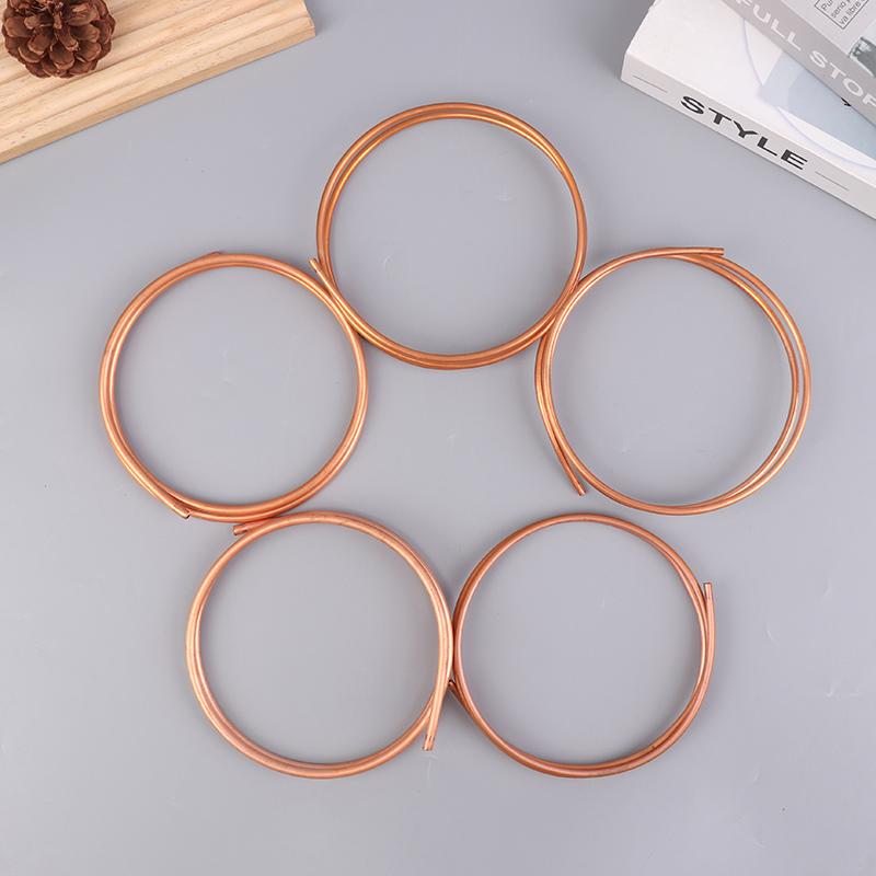 1Meter Copper Soft Copper Tube Coil Od 1.6~5.0Mm Id 0.5~1.0Mm Pure Coppers Wire Pipe Airs Conditioner Cooling Diy Crafts