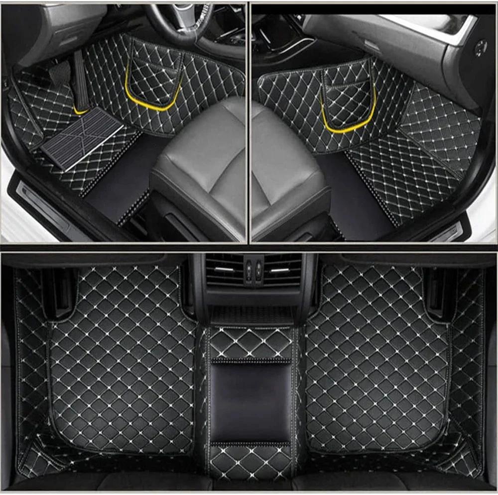 leather waterproof Custom Car Floor Mats For Skoda Kodiaq Auto Carpets Foot Coche Accessorie floor liner