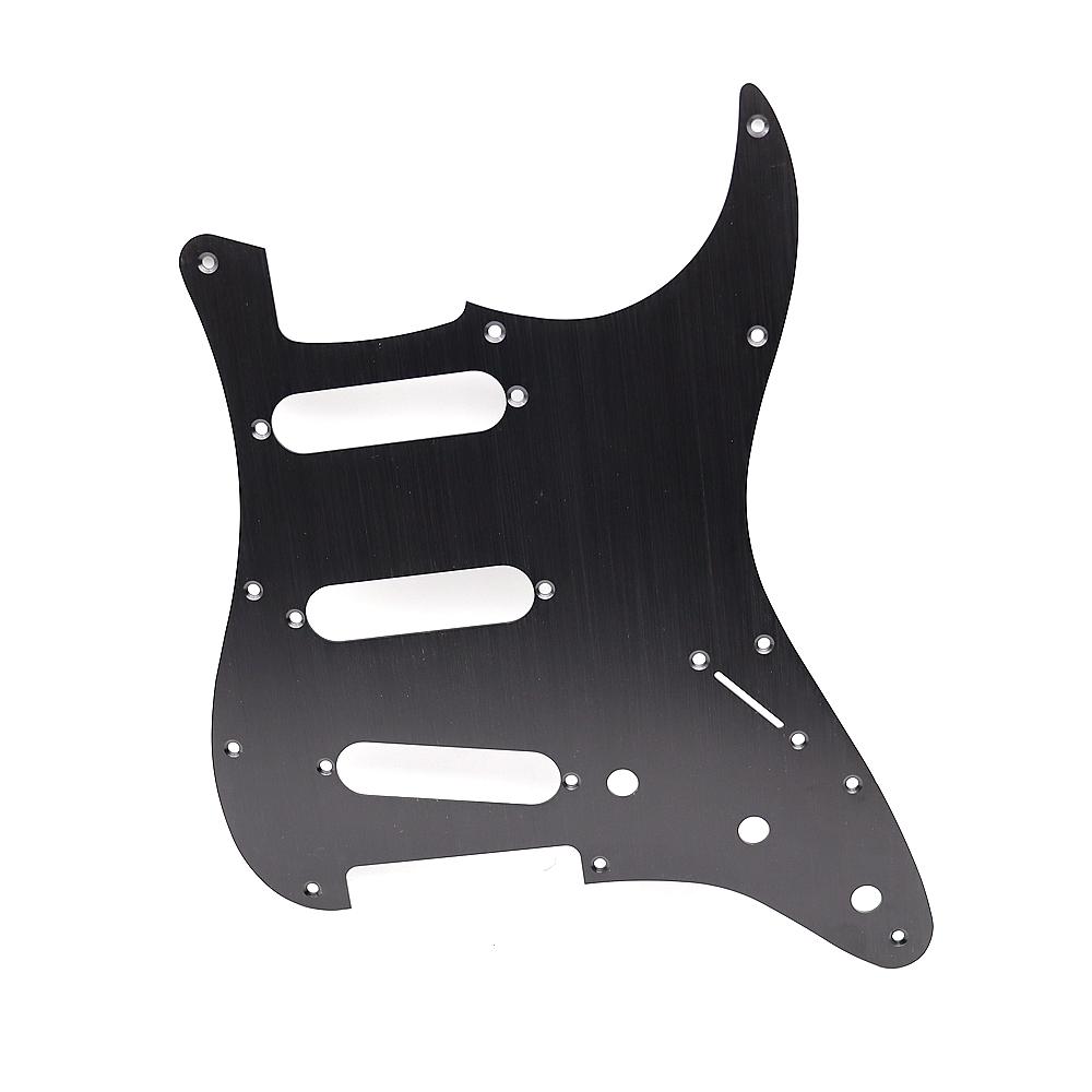 Guitar Metal Pickguard 11 Hole SSS Compatible For ST SQ Style Guitar Parts 9 Color