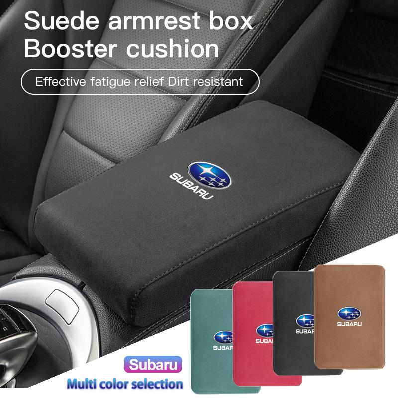 Car Armrest Mats Memory Foam Thickening Arm Rest Cushion For Subaru XV Tribeca Outback BRZ STI Forester Legacy Impreza XV Mpreza Y3