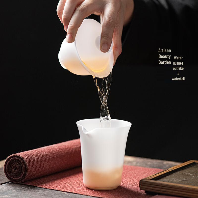 Buzhuo Ceramic Sancai Gaiwan Tea Cups