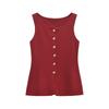 Women S Fashion Sleeveless Vest With Gold Buttons Casual Style