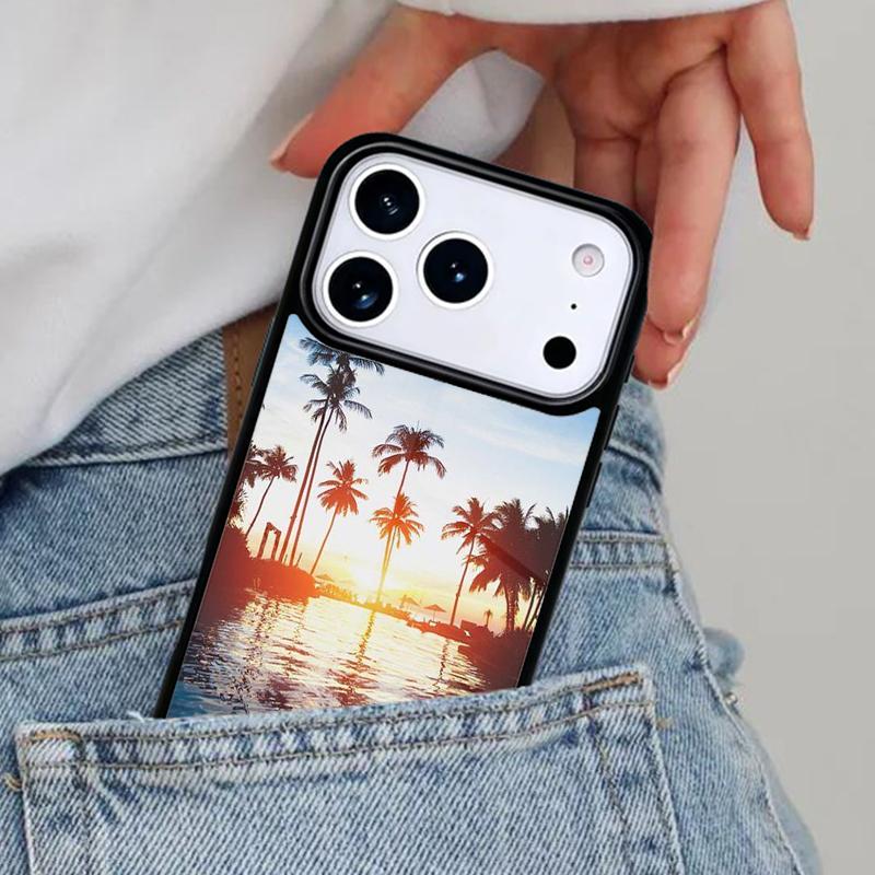Aloha Hawaii Hawaiian Beach Palms Phone Case for iPhone 16e 15 14 13 12 17 Pro Max Plus Air 17pro Cover Coque