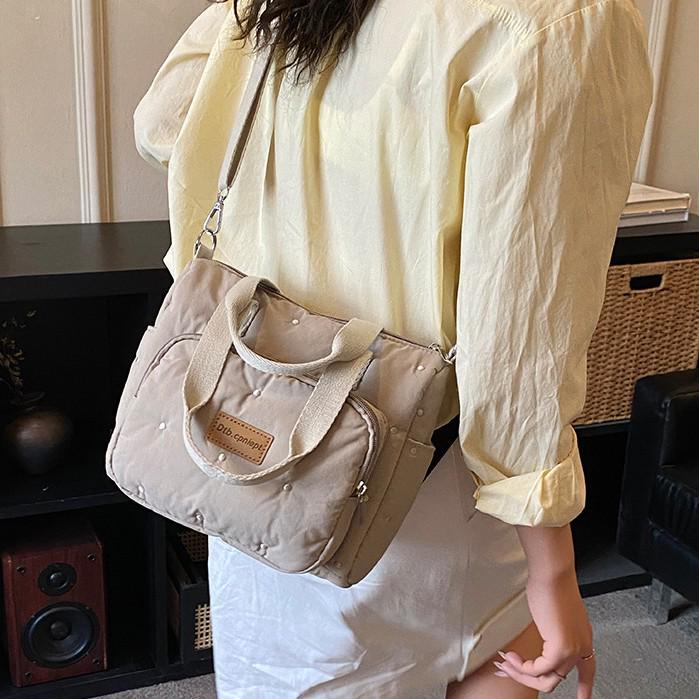 High-End Cotton Mummy Bag: Large Capacity Women's Handheld Shoulder & Crossbody Bag