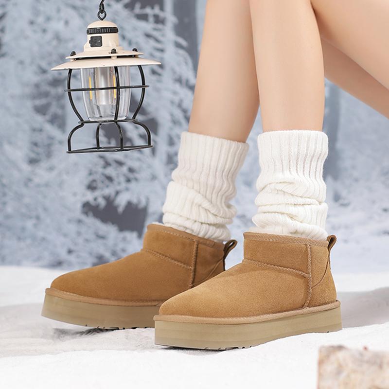 Qirui shoes Snow boots fashionable and versatile pure wool warm