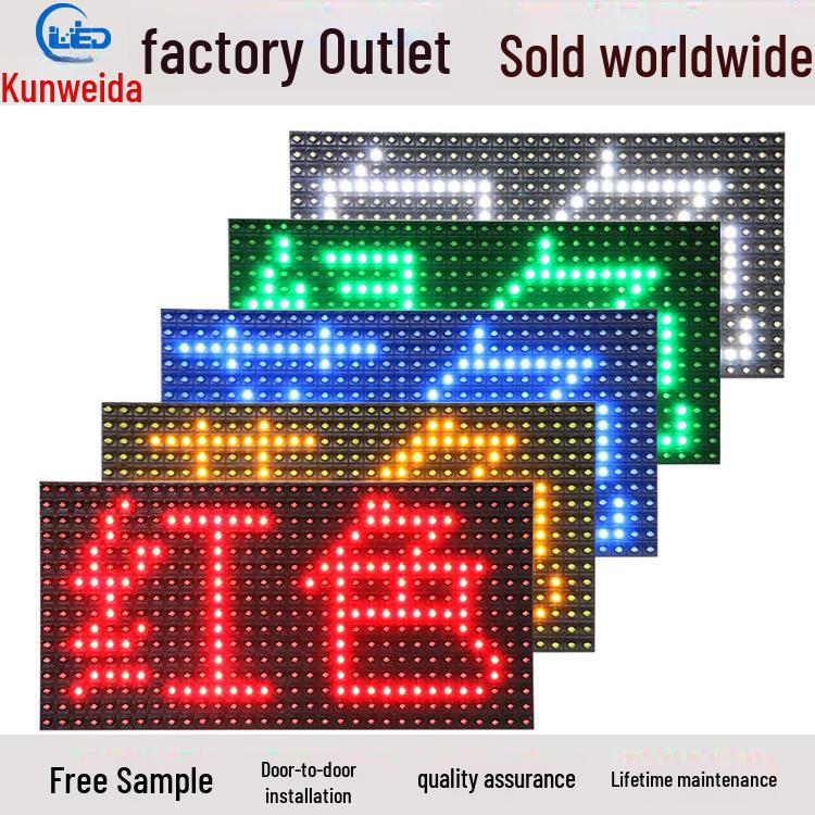 Panou LED P10 de Exterior Rezistent la Apă - Ecran Rulant Monocrom Roșu