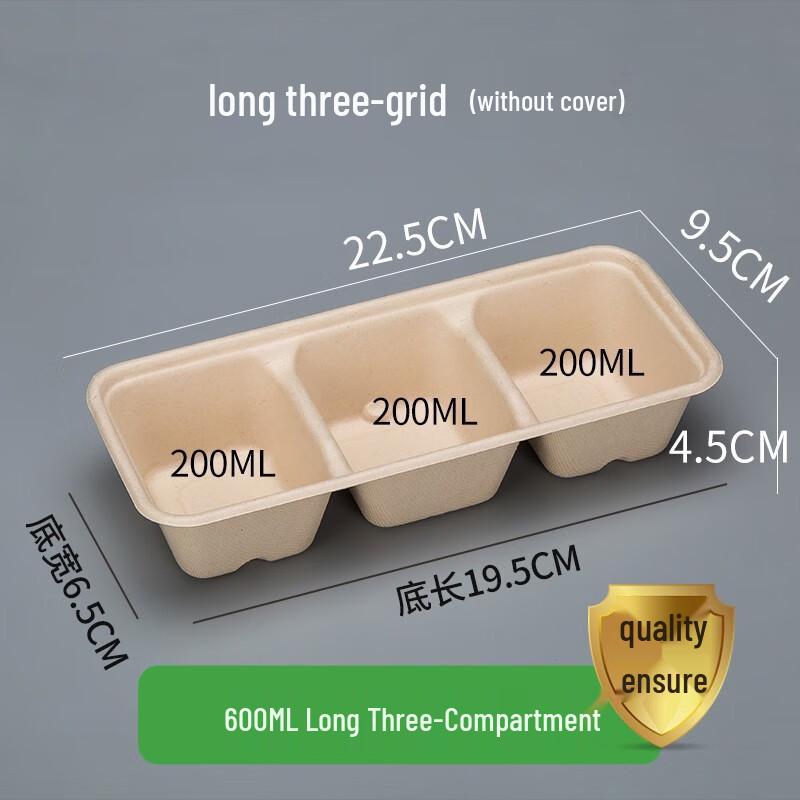 Four-Compartment Disposable Pulp Lunch Box
