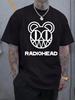 Round Neck Short Sleeve T-shirt with Radio Commander Band Logo
