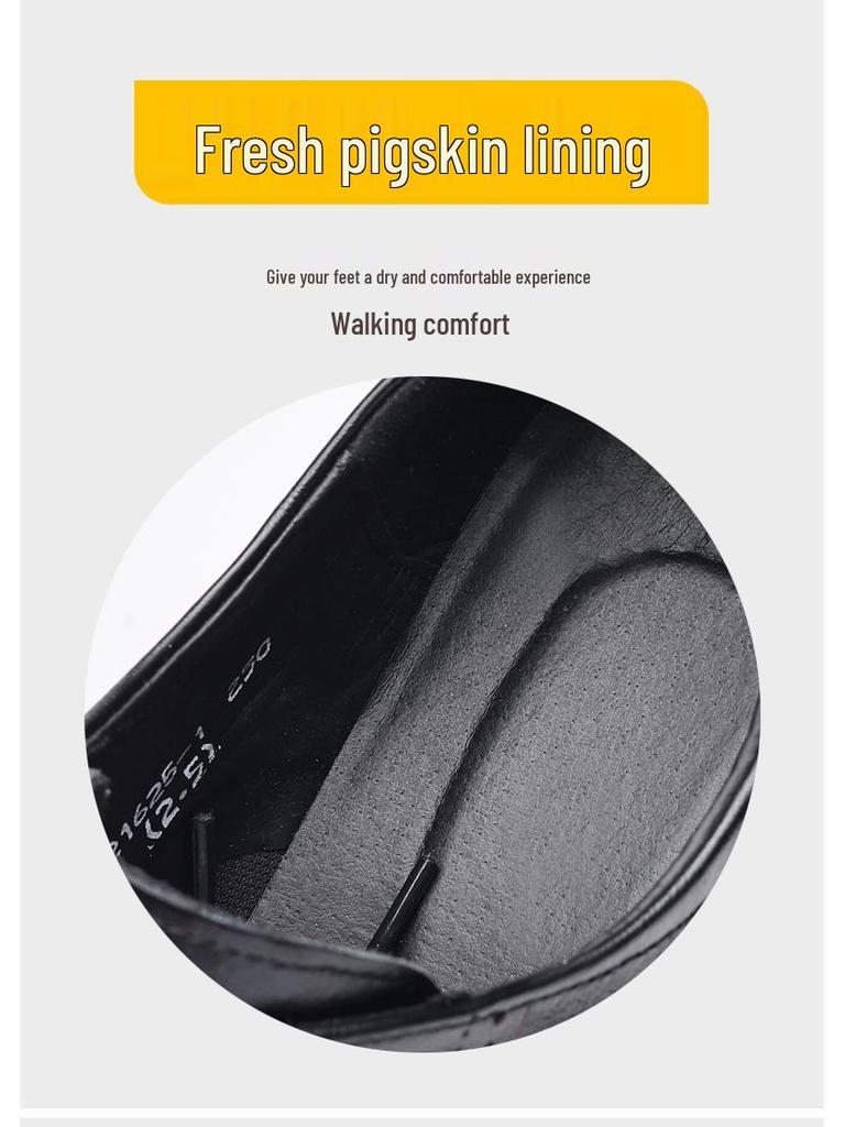 Men's Genuine Leather Lace-Up Business Casual Shoes - Breathable Soft Sole