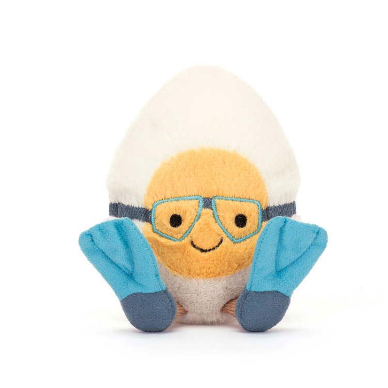 

JELLYCAT Fun Food Series Diving Boiled Egg Cute Comfort Companion Doll Plush Doll 14cm Height
