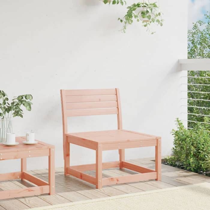 VidaXL Garden Sofa Without Armrests, Terrace Seat with Backrest, Modular Patio Chair, Outdoor Furniture, Wood 844672