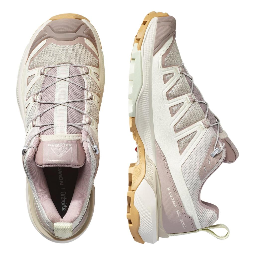 Salomon X Ultra 360 Edge Comfortable Shock Absorbing Non-Slip Low-Top Hiking Shoes Women Hiking Shoes Light-Purple 478184