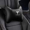 Car Leather Seat Headrest Neck Pillow Head Cushioning Accessories For Tesla Model 3 Model S Model X Model Y Cybertruck Roadster