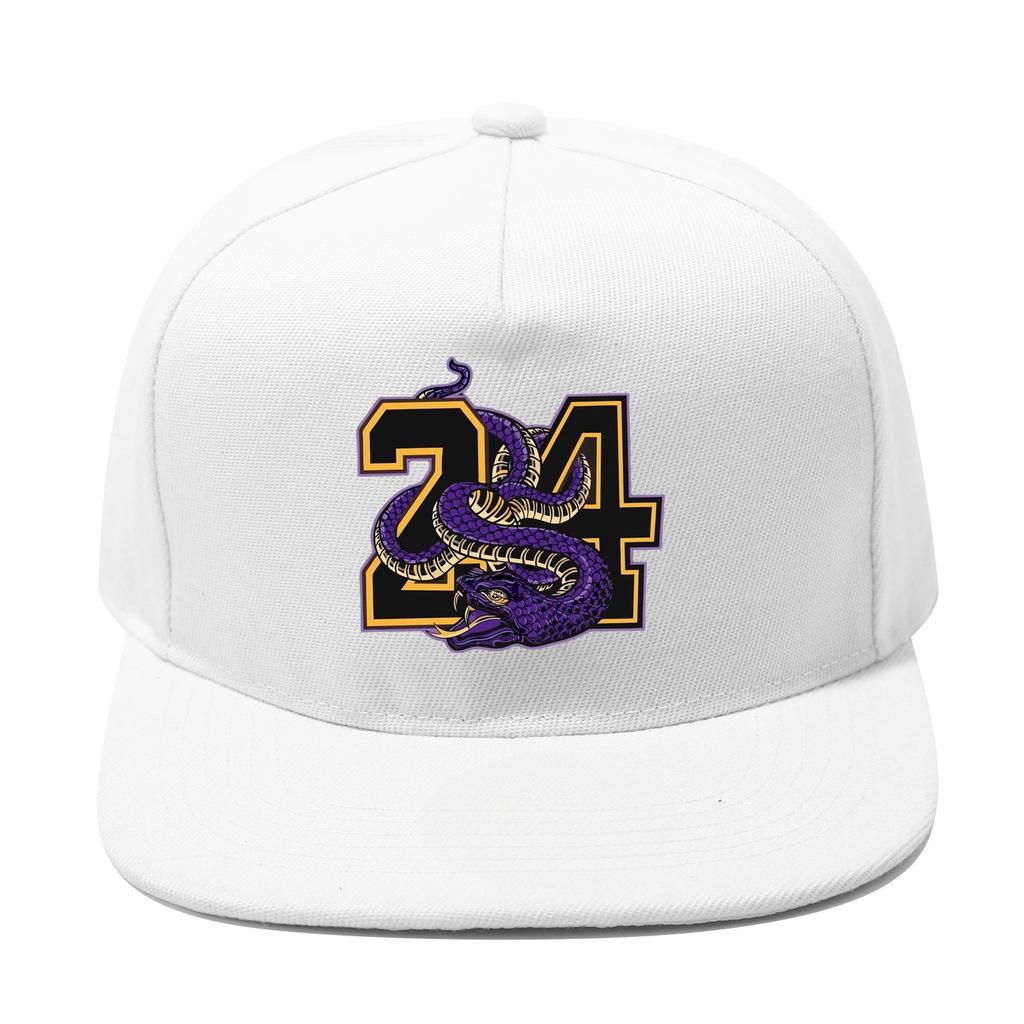 European and American Hard Top Flat Hat Men's Black Mamba Number Fashion Printing Hip-hop Hat Children's Outdoor Sunshade Breathable