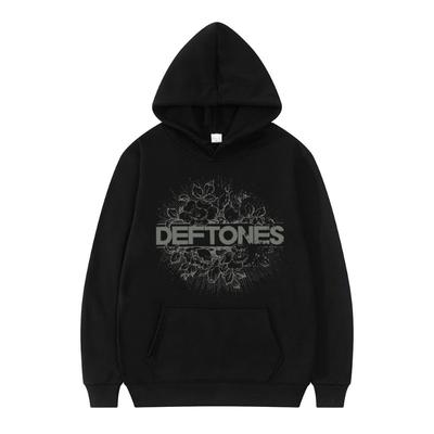 Fashion Punk Metal Rock Band Deftones Hoodie Floral Burst Print Sweatshirt Unisex Women Vintage Casual Pullover Streetwear Couples