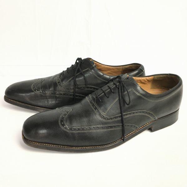 J.BRIGGS Full Brogue Wingtip Businessschuhe Größe 9 27.0 Schwarz Goodyear rahmengenäht(GEBRAUCHT)