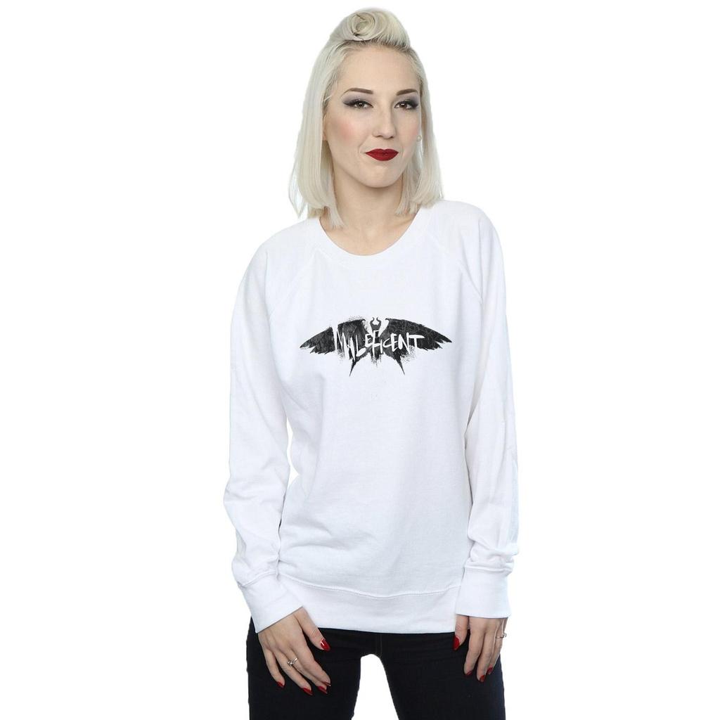 Disney Womens/Ladies Maleficent Mistress Of Evil Wings Silhouette Sweatshirt
