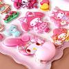 3pcs Funny Sanrio Happy Buttocks Stickers Kuromi Melody Creative Soft Pinched Decompression Toy Decals for Phone Notebook Laptop