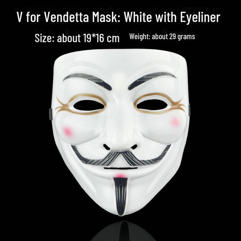 Máscara de Película V de Vendetta para Halloween: Vendetta Face, Stranger V, Danza callejera, Máscara de anciano