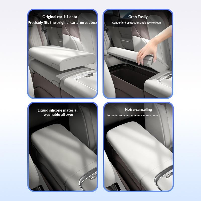 Fit For ZEEKR 7X Cup Holder Wireless Charging Pad Center Console Lower Storage Box Armrest Box Cover Door Organizer
