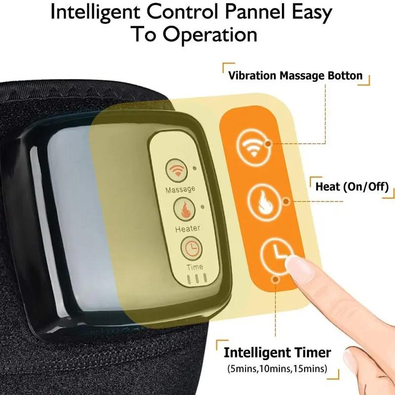 Knie-Massagegerät, elektrische Heizung, fernes Infrarot-Gelenk, Physiotherapie, Knie-Ellenbogen-Pad, Vibrationsmassage, Schmerzlinderung für Beingerät