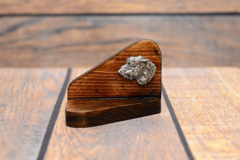 Irish Wolfhound I - wooden candle holder with a dog, tealight holder, a memorial place for a dog by Art-Dog brand