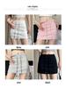 Douyin-Style Grey A-Line High-Waist Sporty Mini Skirt for Women - Summer 2025