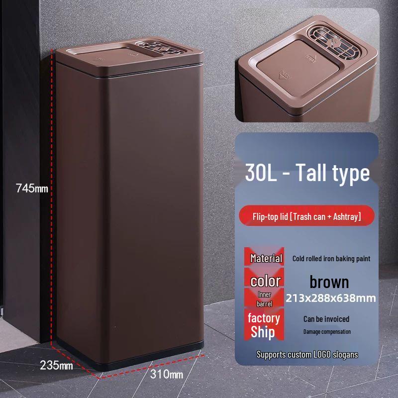 Вертикальная пепельница-урна из нержавеющей стали