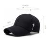 Spring Side Embroidered Cross Sport Cap Sunshade Baseball Cap for Young Men Women