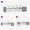 Outdoor Corner Sofa Set 5 pcs Natural Solid Acacia Wood